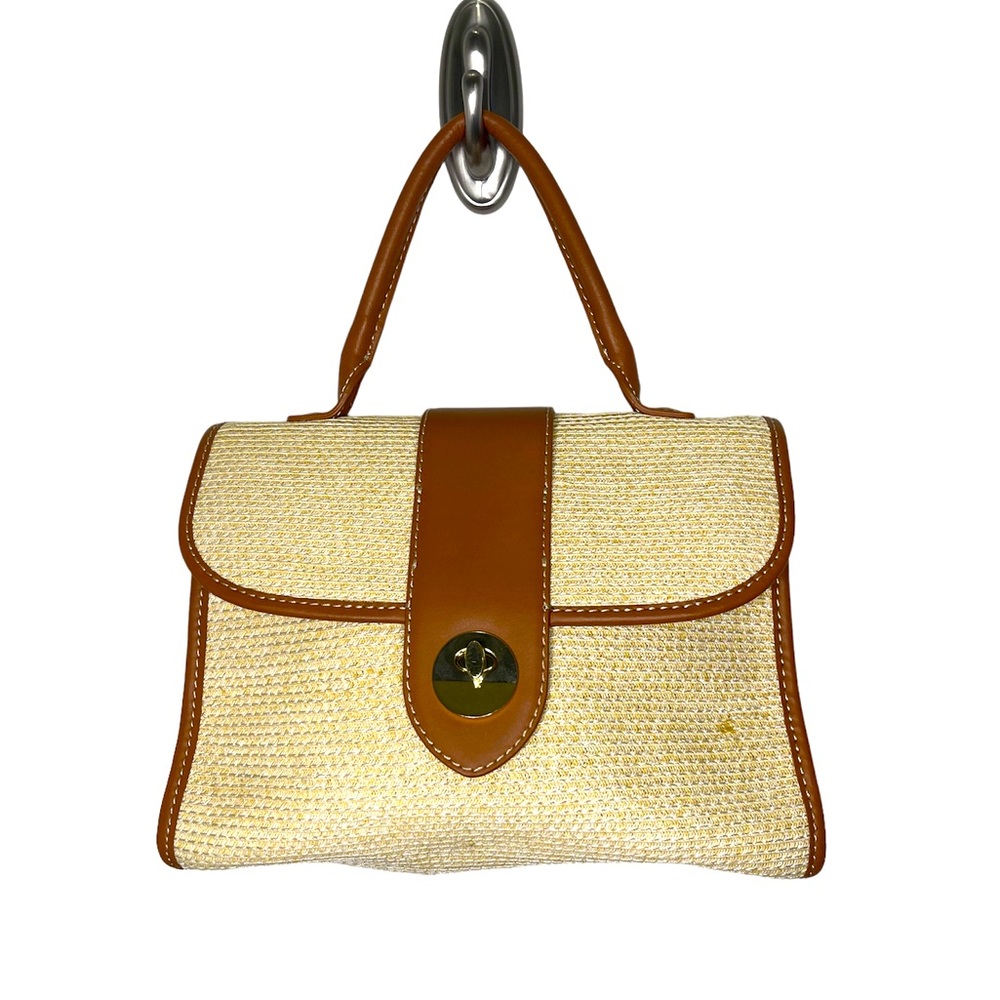 Talbots Straw and leather Handbag/ Purse